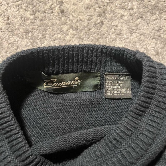 Black Golf Embroidered Men's Sweater - Picture 3 of 4